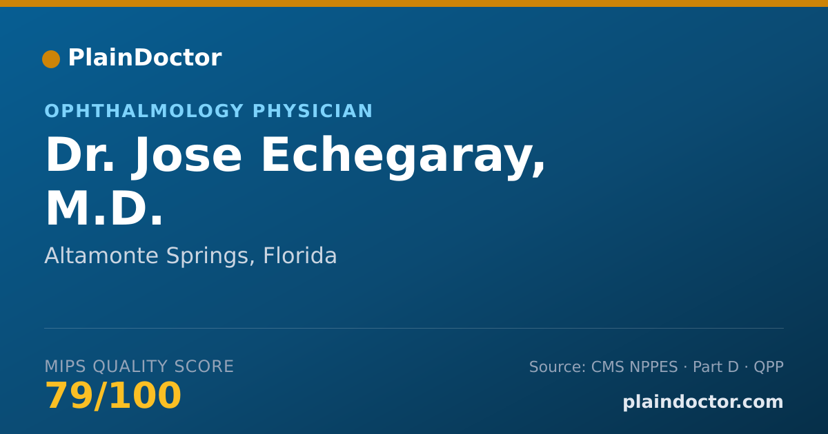 Shareable card for Jose Echegaray, M.D. - Ophthalmology Physician, Altamonte Springs, FL