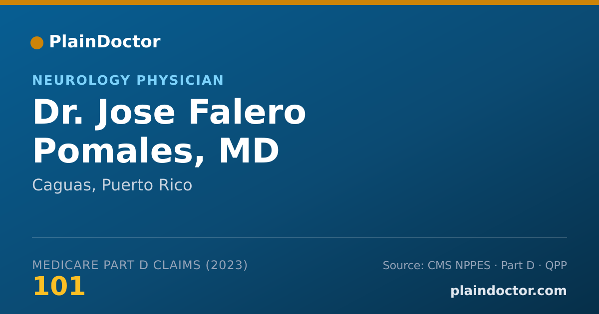 Shareable card for Jose Falero Pomales, MD - Neurology Physician, Caguas, PR