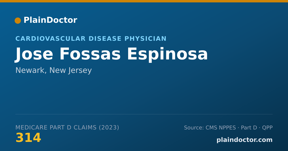 Shareable card for Jose Fossas Espinosa - Cardiovascular Disease Physician, Newark, NJ