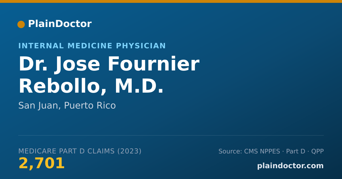 Shareable card for Jose Fournier Rebollo, M.D. - Internal Medicine Physician, San Juan, PR
