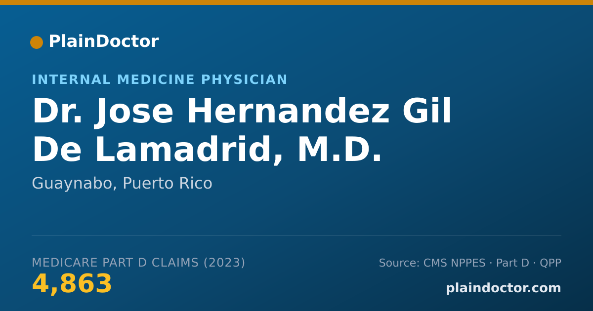 Shareable card for Jose Hernandez Gil De Lamadrid, M.D. - Internal Medicine Physician, Guaynabo, PR