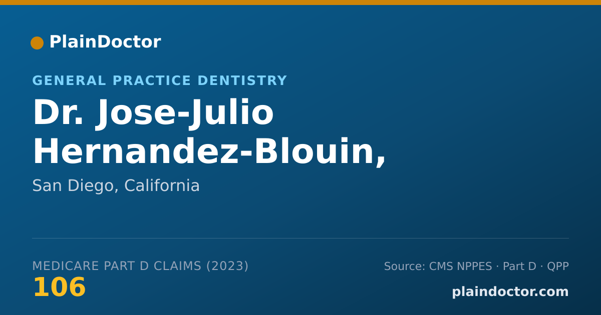 Shareable card for Jose-Julio Hernandez-Blouin, D.D.S. - General Practice Dentistry, San Diego, CA