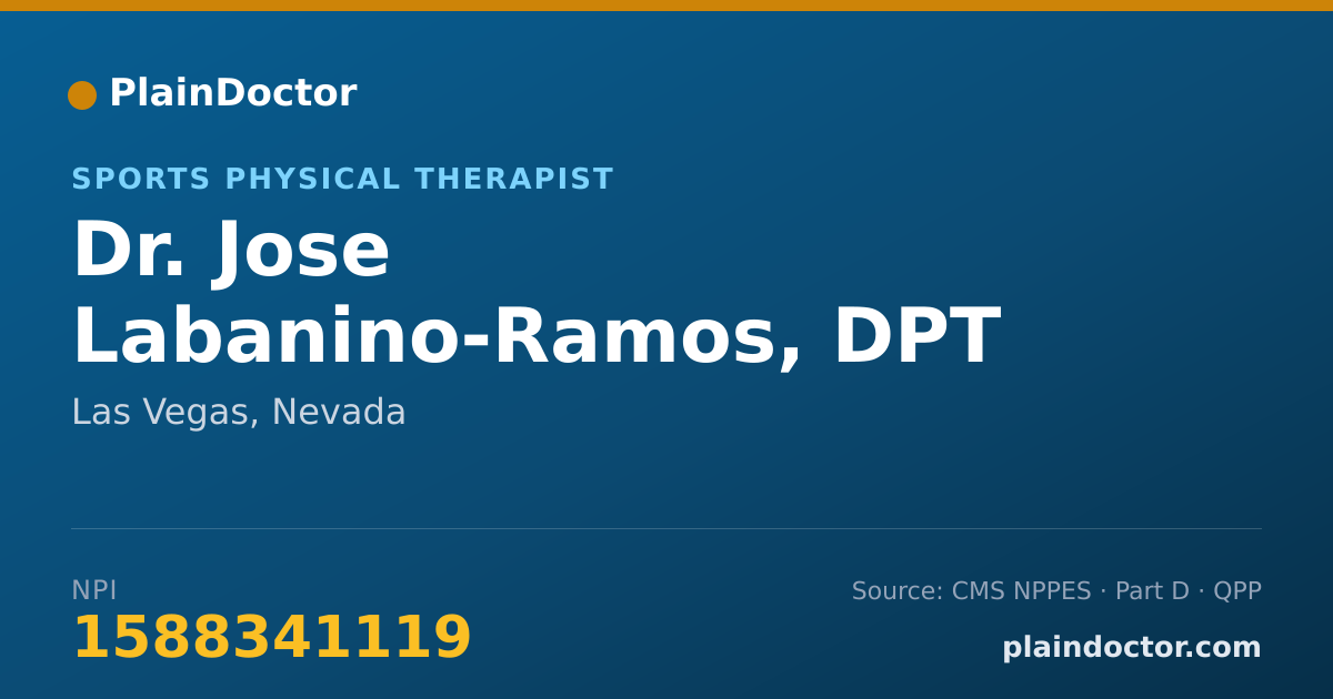 Shareable card for Jose Labanino-Ramos, DPT - Sports Physical Therapist, Las Vegas, NV