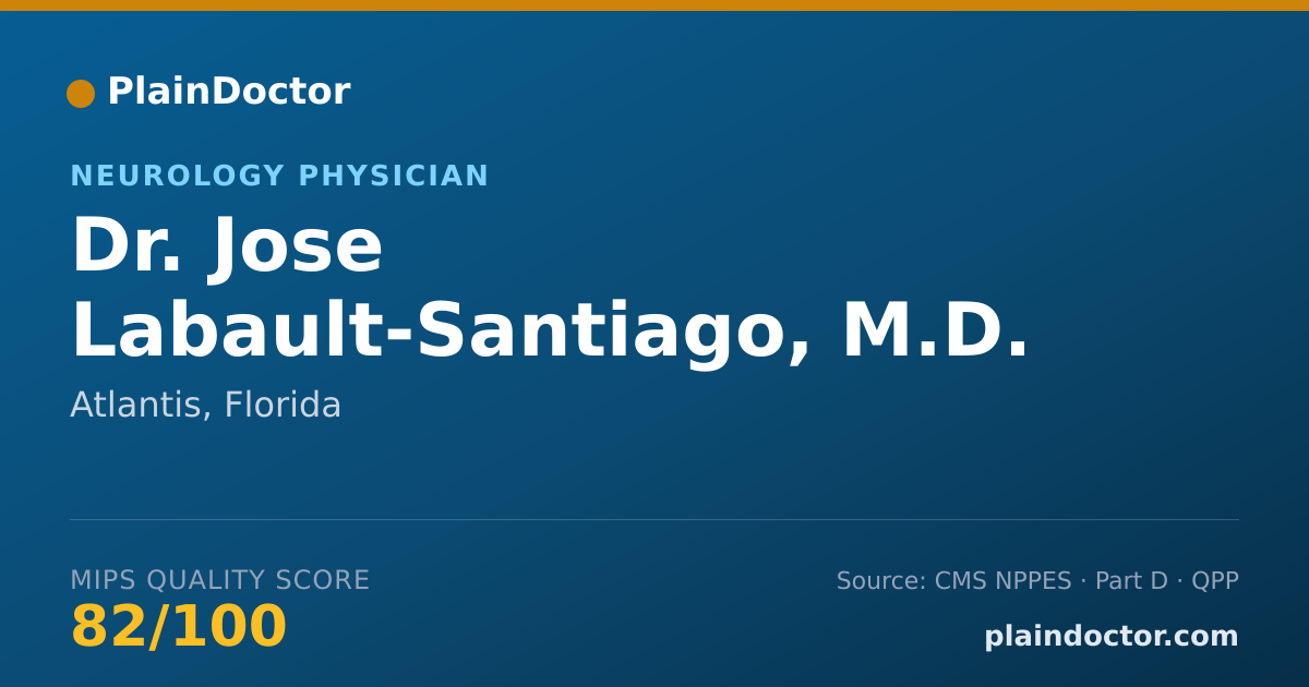 Shareable card for Jose Labault-Santiago, M.D. - Neurology Physician, Atlantis, FL