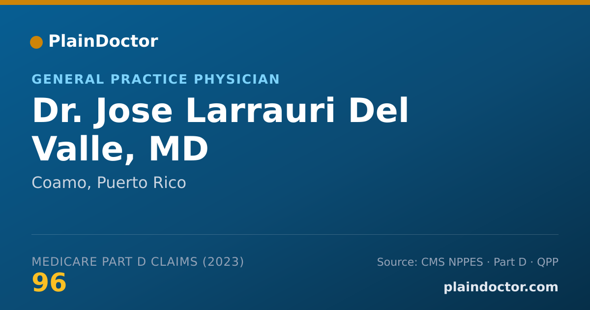 Shareable card for Jose Larrauri Del Valle, MD - General Practice Physician, Coamo, PR