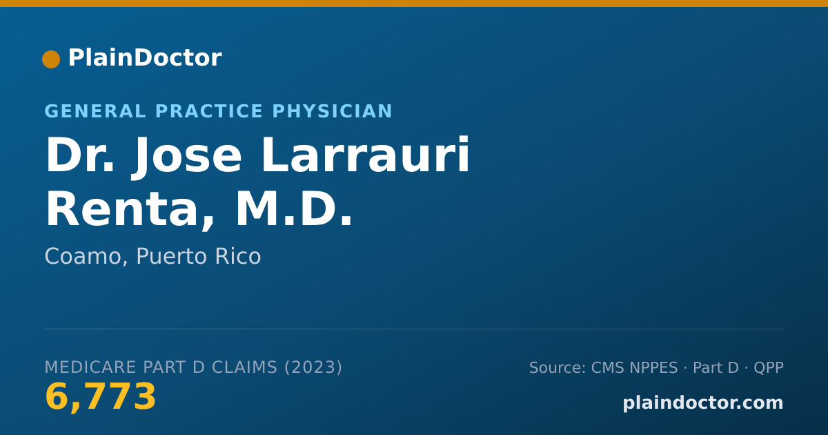 Shareable card for Jose Larrauri Renta, M.D. - General Practice Physician, Coamo, PR