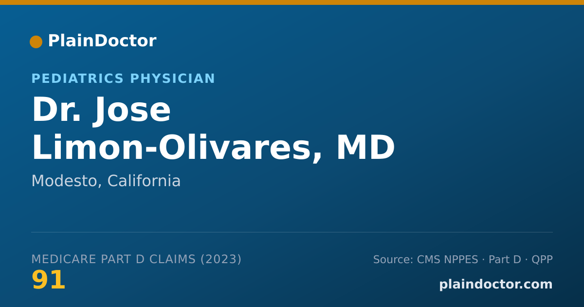 Shareable card for Jose Limon-Olivares, MD - Pediatrics Physician, Modesto, CA