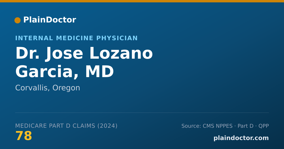 Shareable card for Jose Lozano Garcia, MD - Internal Medicine Physician, Corvallis, OR