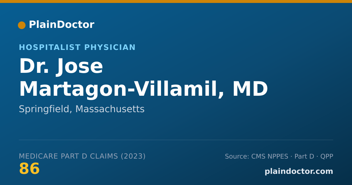 Shareable card for Jose Martagon-Villamil, MD - Hospitalist Physician, Springfield, MA