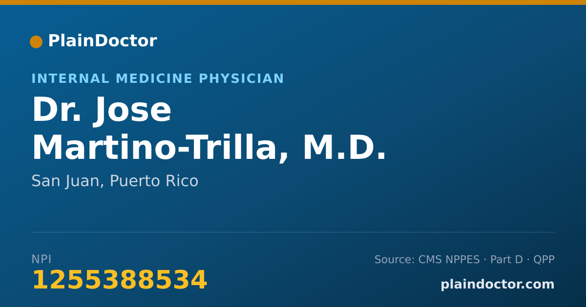 Shareable card for Jose Martino-Trilla, M.D. - Internal Medicine Physician, San Juan, PR