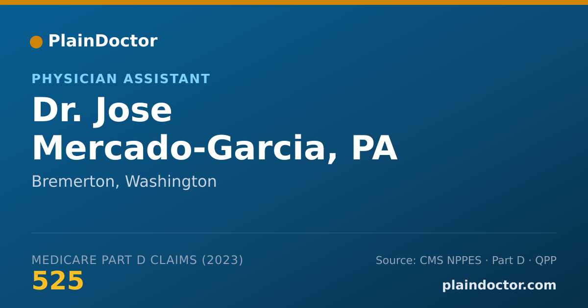 Shareable card for Jose Mercado-Garcia, PA - Physician Assistant, Bremerton, WA