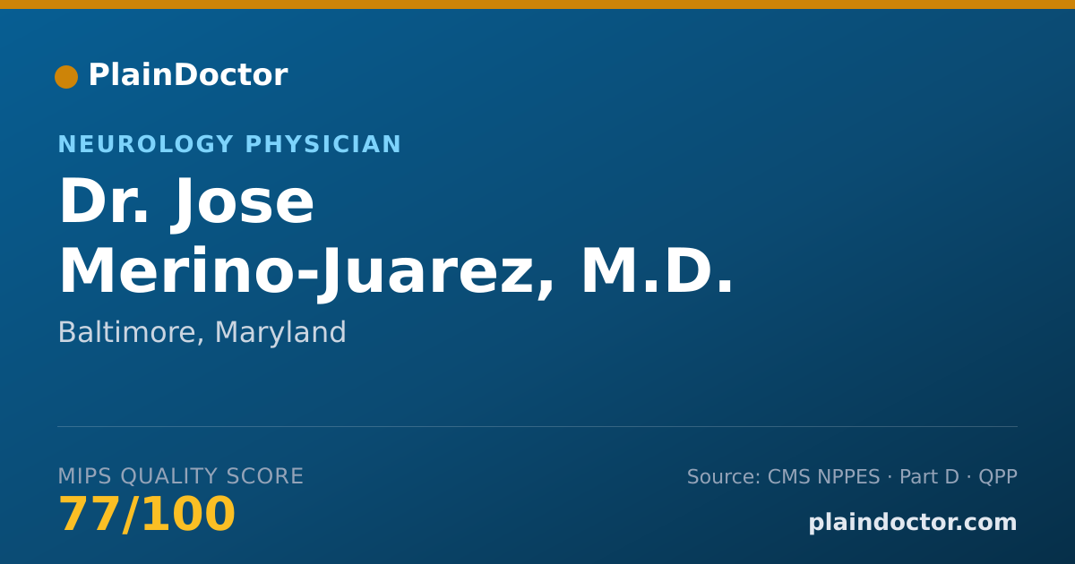 Shareable card for Jose Merino-Juarez, M.D. - Neurology Physician, Baltimore, MD