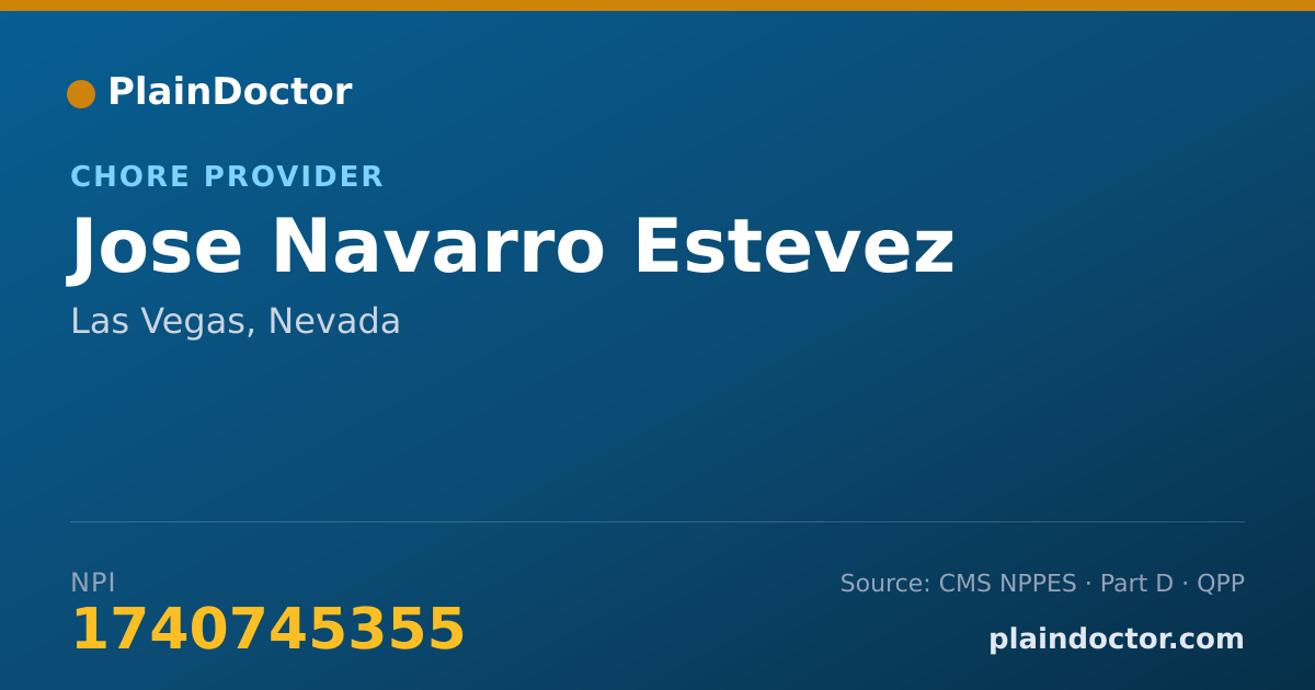 Shareable card for Jose Navarro Estevez - Chore Provider, Las Vegas, NV
