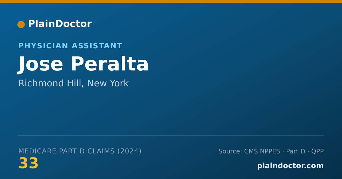 Shareable card for Jose Peralta - Physician Assistant, Richmond Hill, NY