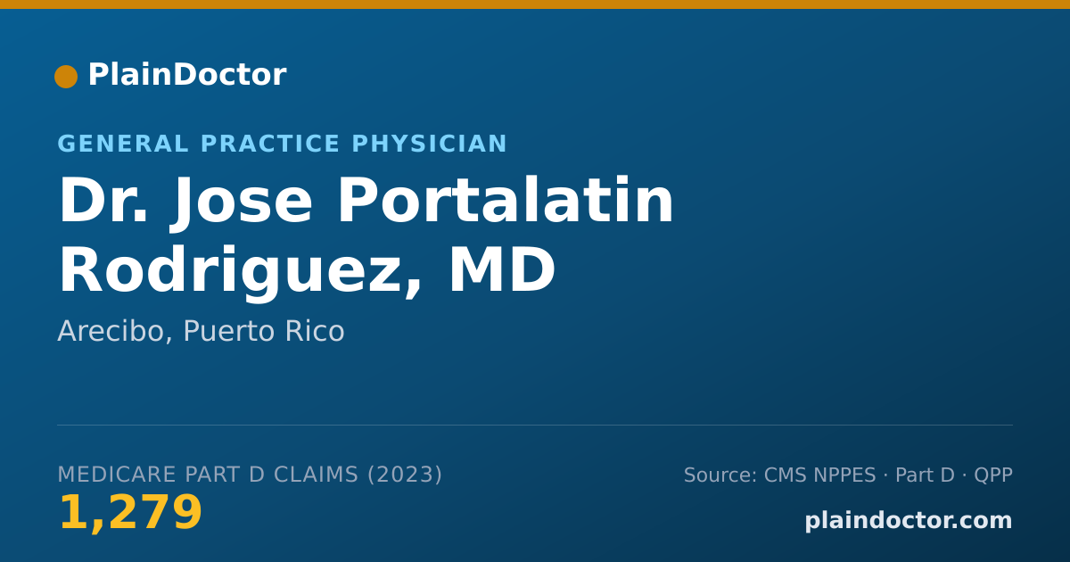 Shareable card for Jose Portalatin Rodriguez, MD - General Practice Physician, Arecibo, PR