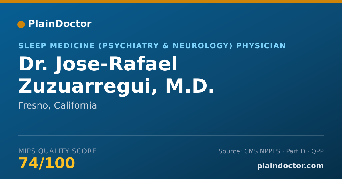 Shareable card for Jose-Rafael Zuzuarregui, M.D. - Sleep Medicine (Psychiatry & Neurology) Physician, Fresno, CA