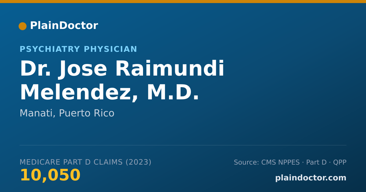 Shareable card for Jose Raimundi Melendez, M.D. - Psychiatry Physician, Manati, PR
