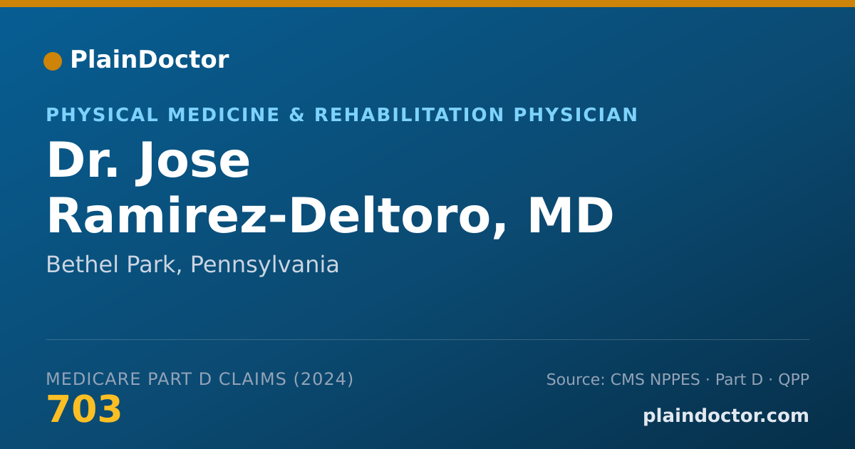 Shareable card for Jose Ramirez-Deltoro, MD - Physical Medicine & Rehabilitation Physician, Bethel Park, PA