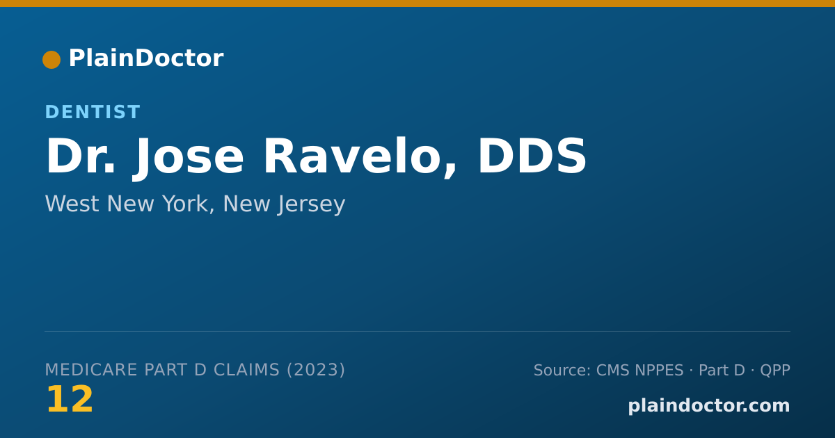Shareable card for Jose Ravelo, DDS - Dentist, West New York, NJ