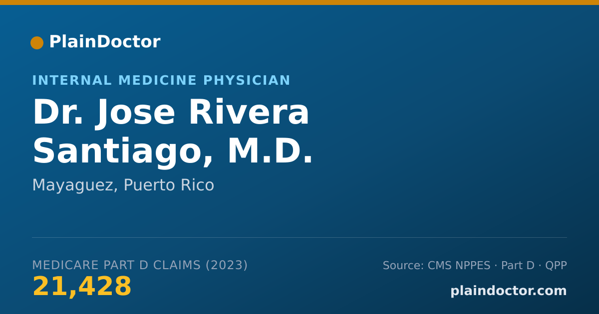 Shareable card for Jose Rivera Santiago, M.D. - Internal Medicine Physician, Mayaguez, PR