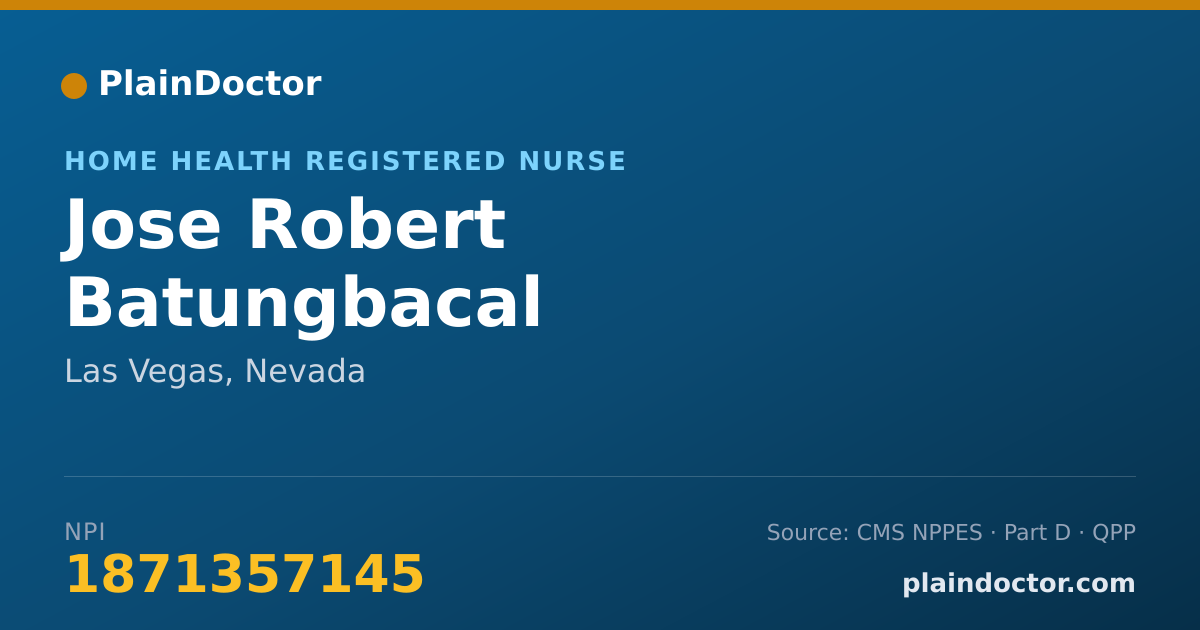 Shareable card for Jose Robert Batungbacal - Home Health Registered Nurse, Las Vegas, NV