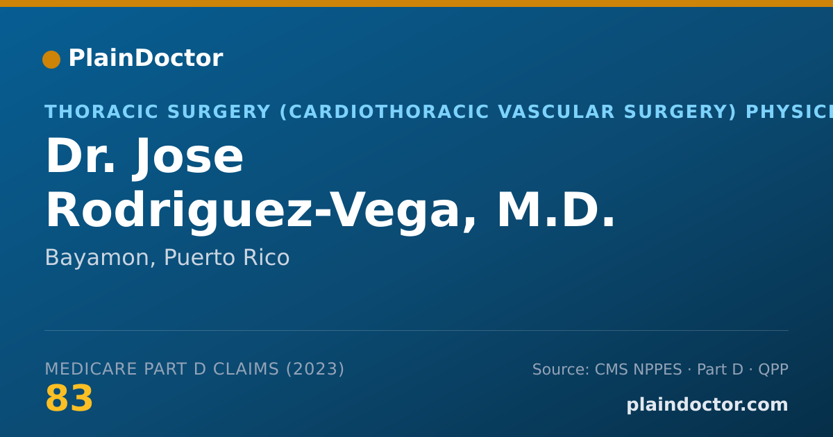 Shareable card for Jose Rodriguez-Vega, M.D. - Thoracic Surgery (Cardiothoracic Vascular Surgery) Physician, Bayamon, PR