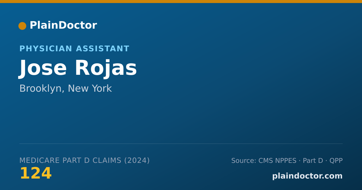 Shareable card for Jose Rojas - Physician Assistant, Brooklyn, NY