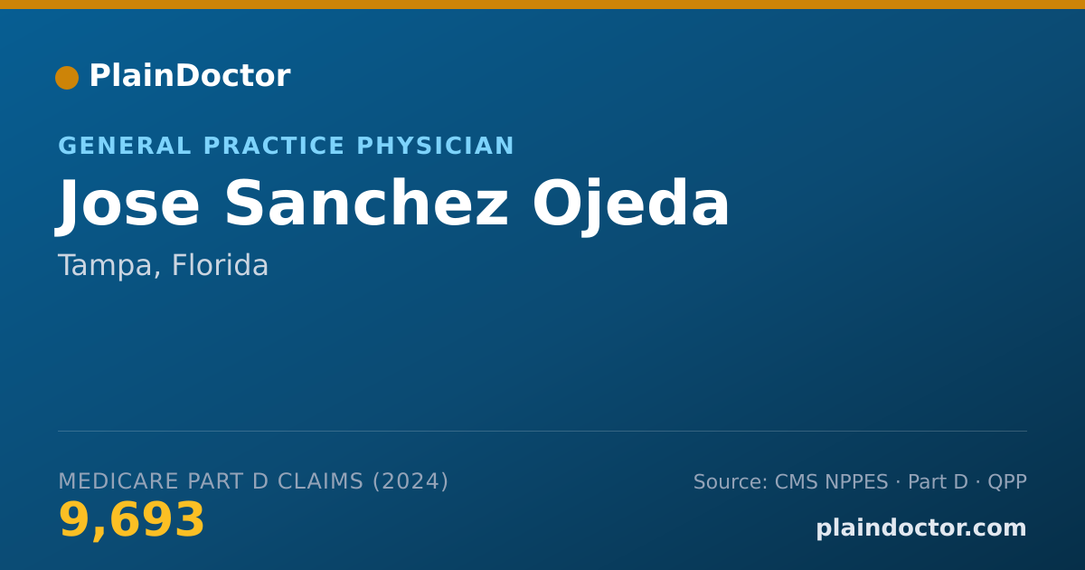 Shareable card for Jose Sanchez Ojeda - General Practice Physician, Tampa, FL