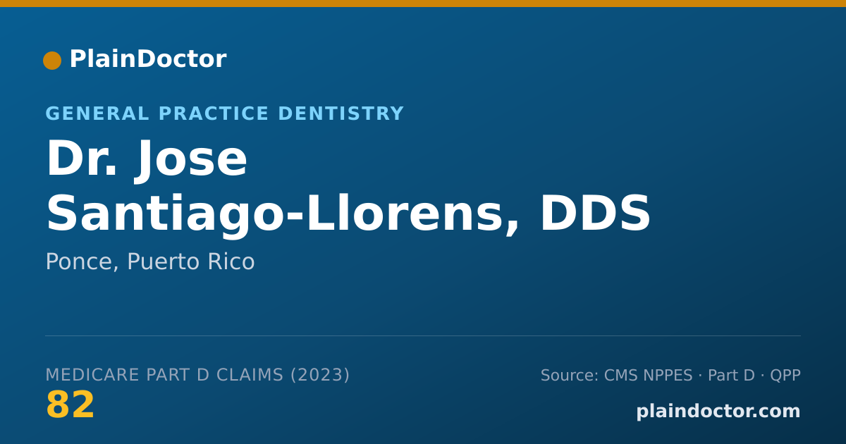 Shareable card for Jose Santiago-Llorens, DDS - General Practice Dentistry, Ponce, PR