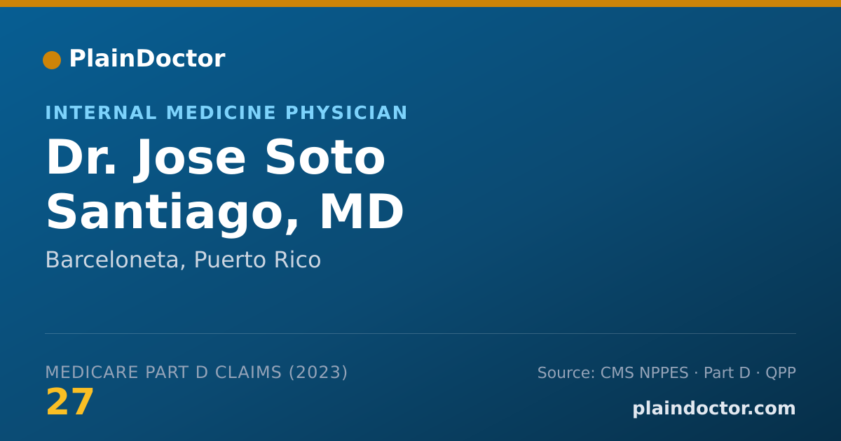 Shareable card for Jose Soto Santiago, MD - Internal Medicine Physician, Barceloneta, PR