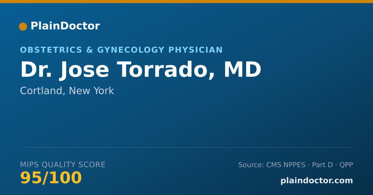 Shareable card for Jose Torrado, MD - Obstetrics & Gynecology Physician, Cortland, NY