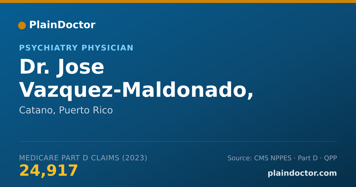 Shareable card for Jose Vazquez-Maldonado, M.D. - Psychiatry Physician, Catano, PR