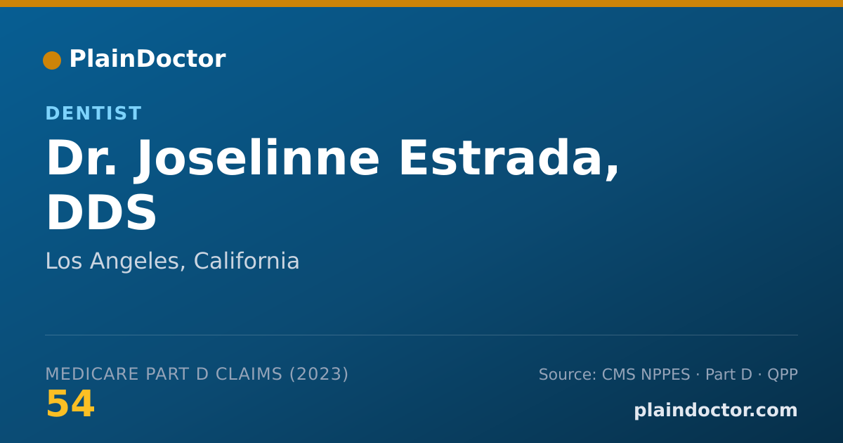 Shareable card for Joselinne Estrada, DDS - Dentist, Los Angeles, CA