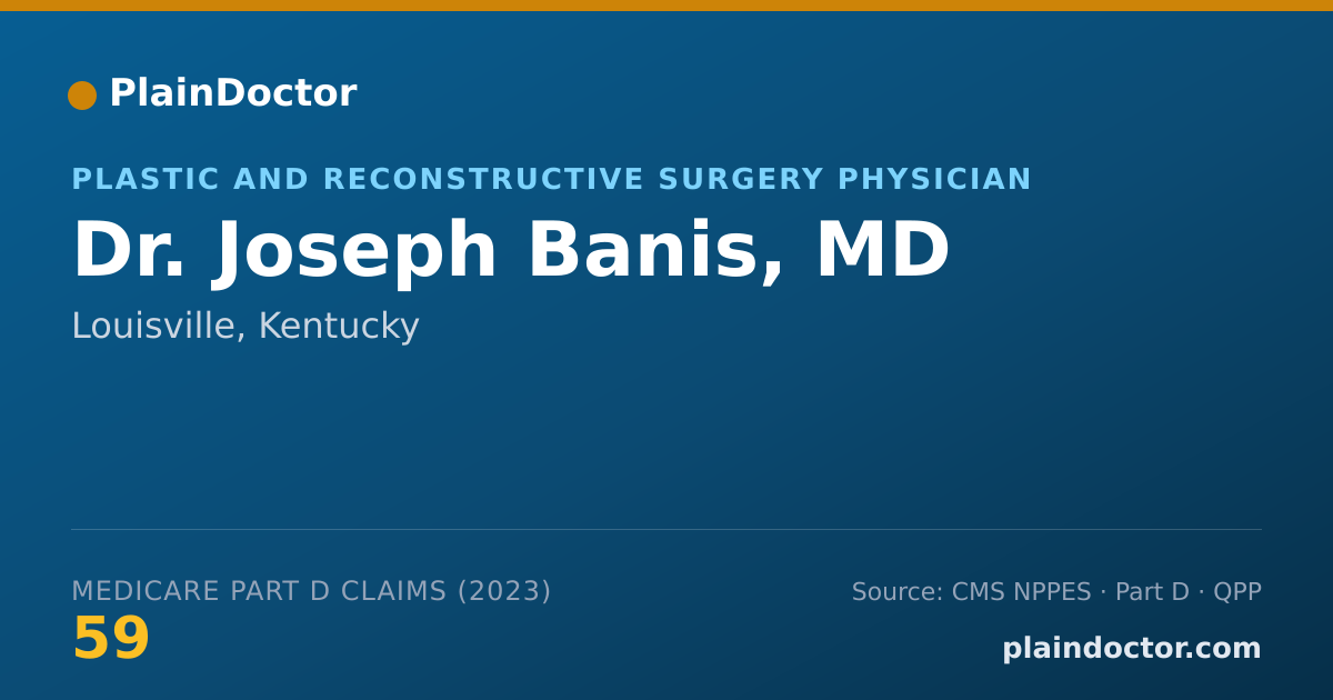 Shareable card for Joseph Banis, MD - Plastic and Reconstructive Surgery Physician, Louisville, KY