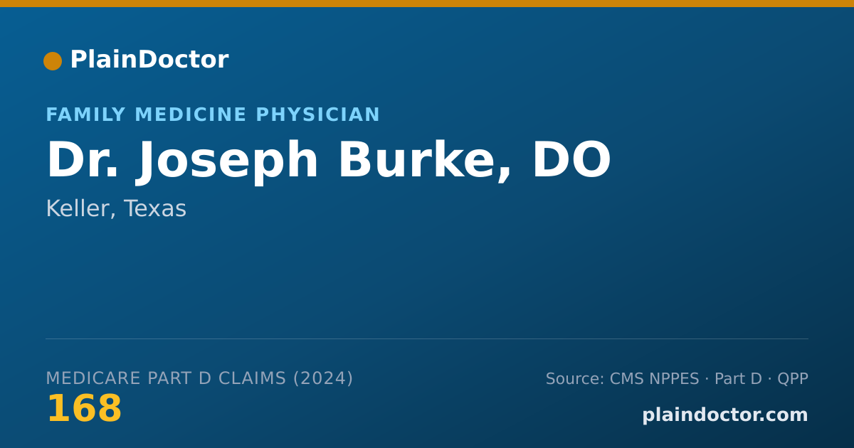 Shareable card for Joseph Burke, DO - Family Medicine Physician, Keller, TX