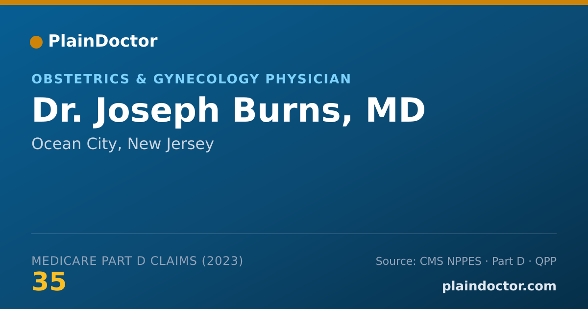 Shareable card for Joseph Burns, MD - Obstetrics & Gynecology Physician, Ocean City, NJ