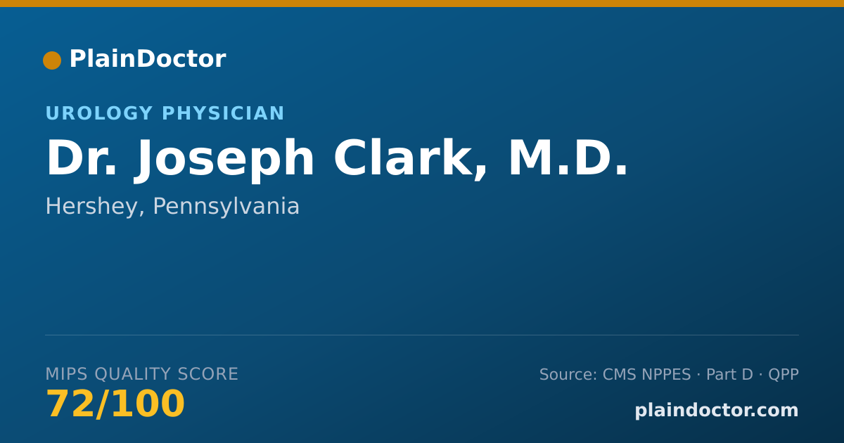 Shareable card for Joseph Clark, M.D. - Urology Physician, Hershey, PA
