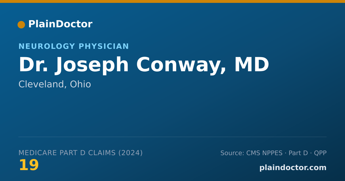 Shareable card for Joseph Conway, MD - Neurology Physician, Cleveland, OH