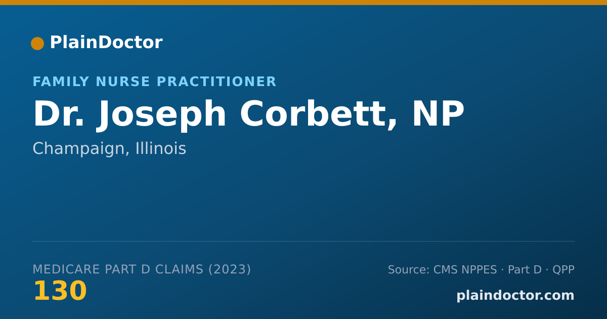 Shareable card for Joseph Corbett, NP - Family Nurse Practitioner, Champaign, IL