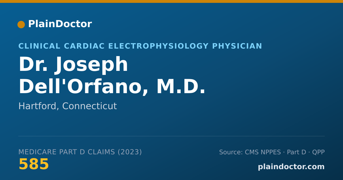 Shareable card for Joseph Dell'Orfano, M.D. - Clinical Cardiac Electrophysiology Physician, Hartford, CT