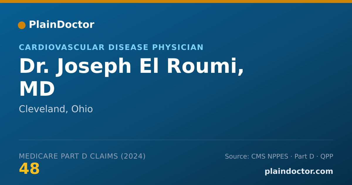 Shareable card for Joseph El Roumi, MD - Cardiovascular Disease Physician, Cleveland, OH