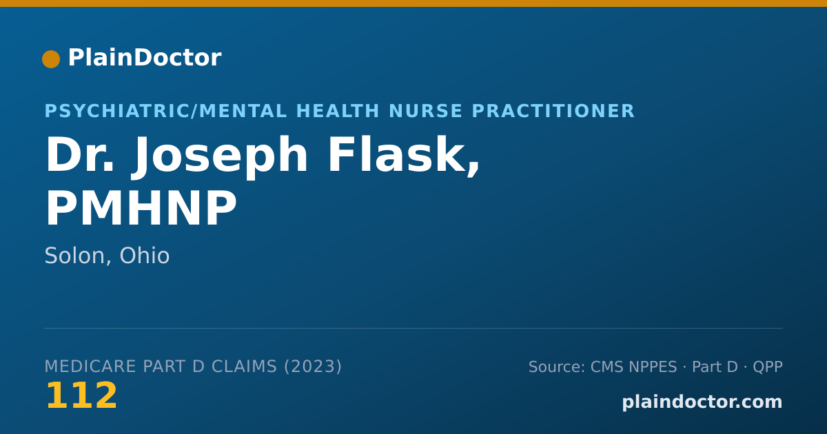 Shareable card for Joseph Flask, PMHNP - Psychiatric/Mental Health Nurse Practitioner, Solon, OH
