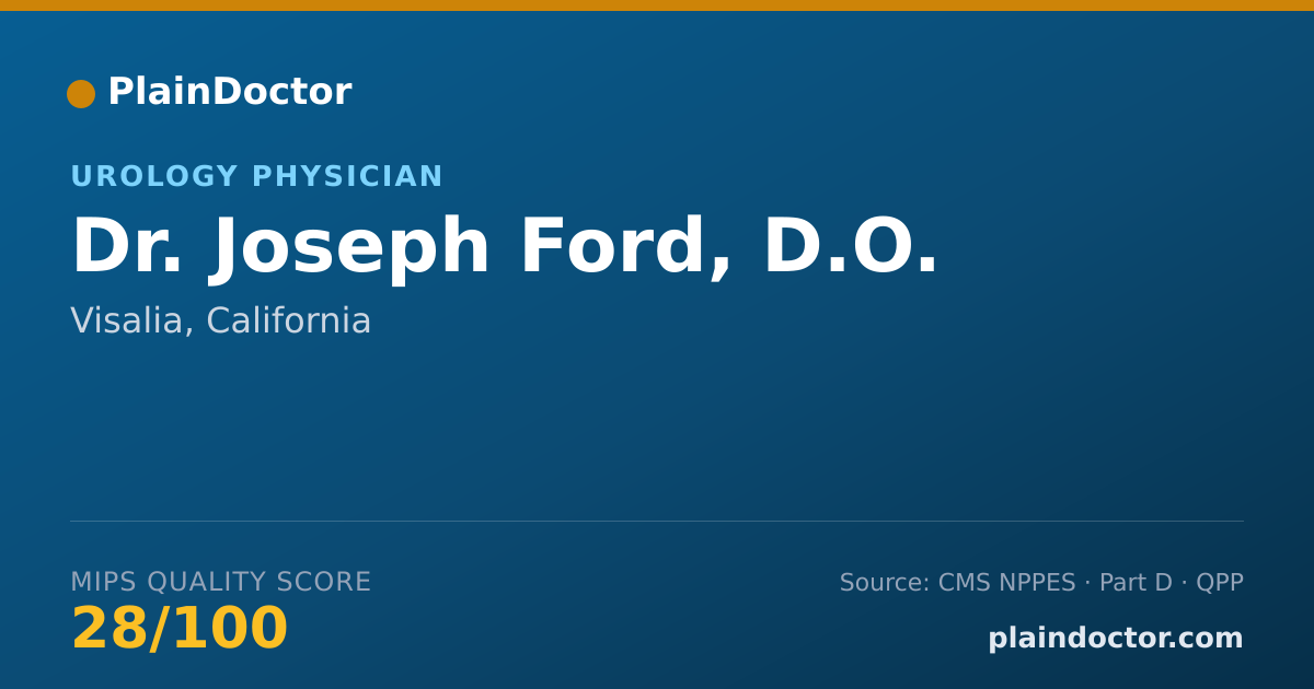 Shareable card for Joseph Ford, D.O. - Urology Physician, Visalia, CA