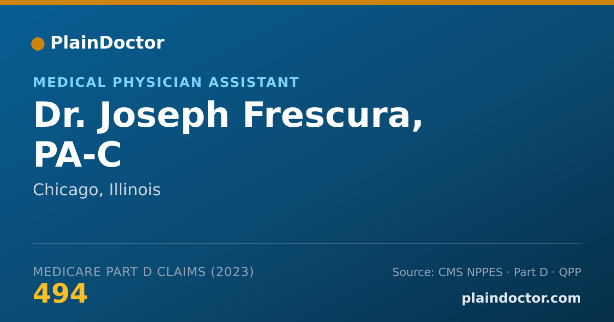 Shareable card for Joseph Frescura, PA-C - Medical Physician Assistant, Chicago, IL