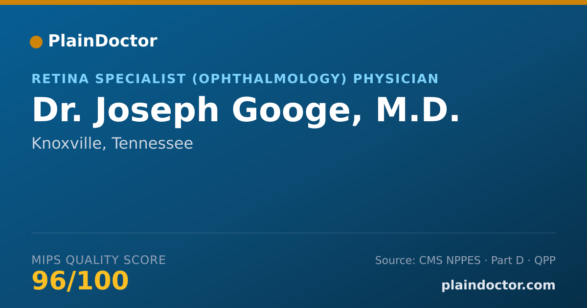 Shareable card for Joseph Googe, M.D. - Retina Specialist (Ophthalmology) Physician, Knoxville, TN