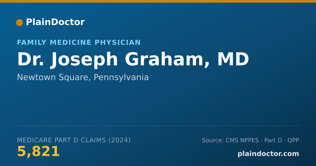 Shareable card for Joseph Graham, MD - Family Medicine Physician, Newtown Square, PA
