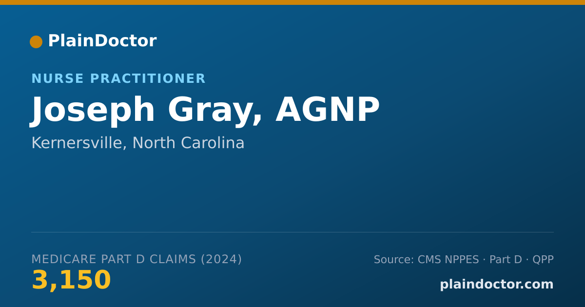 Shareable card for Joseph Gray, AGNP - Nurse Practitioner, Kernersville, NC