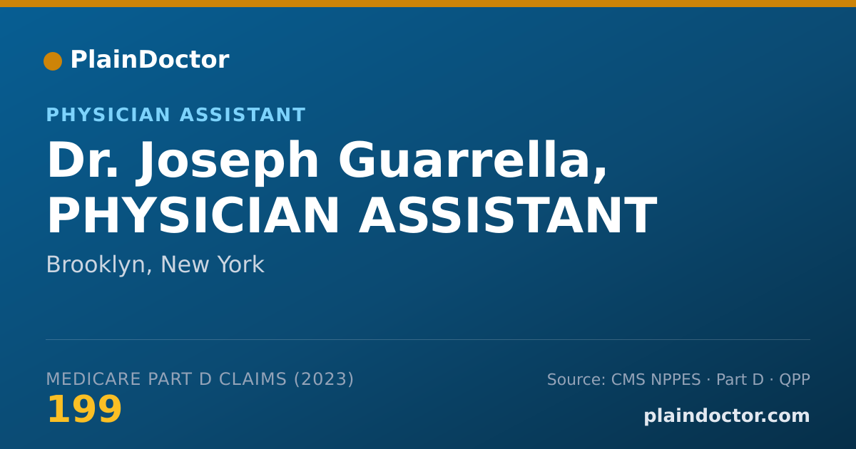 Shareable card for Joseph Guarrella, PHYSICIAN ASSISTANT - Physician Assistant, Brooklyn, NY