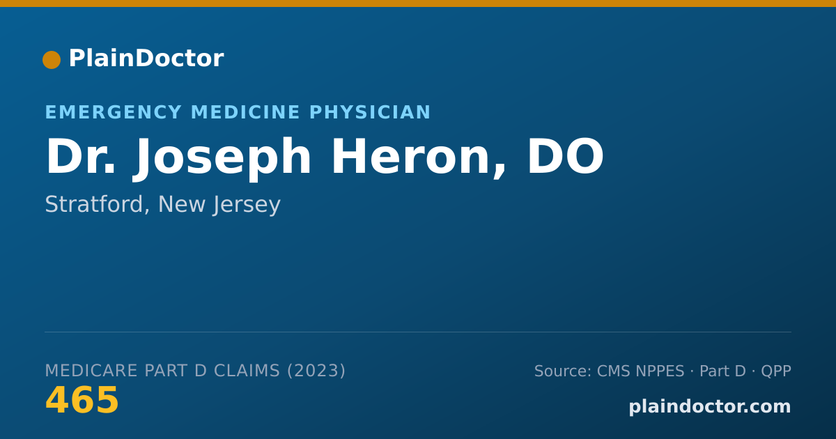 Shareable card for Joseph Heron, DO - Emergency Medicine Physician, Stratford, NJ