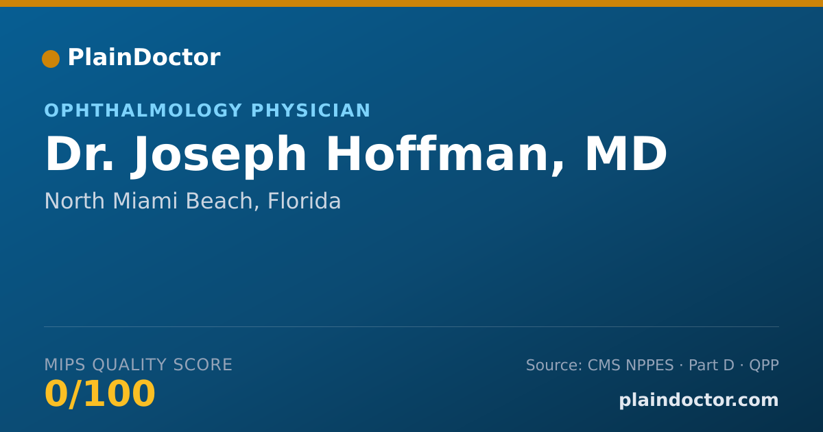 Shareable card for Joseph Hoffman, MD - Ophthalmology Physician, North Miami Beach, FL